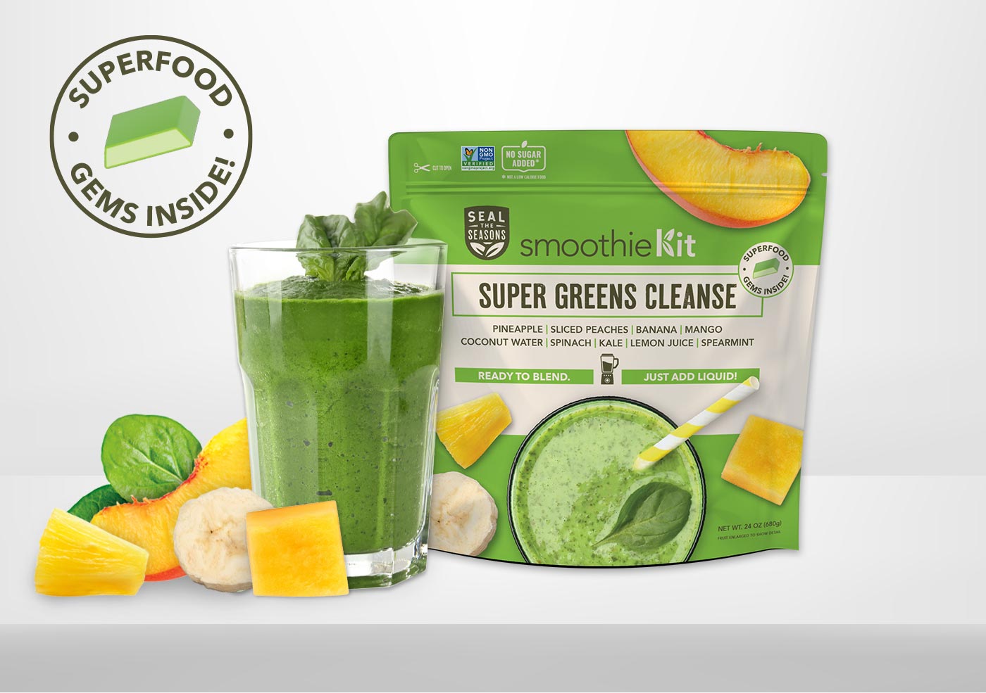 Seal The Seasons Smoothie Kit, Super Green Cleanse 24 Oz