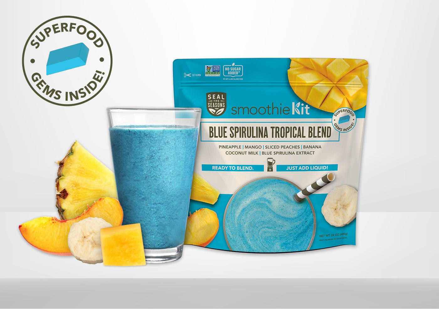 Blue Spirulina Tropical Blend Smoothie Kit