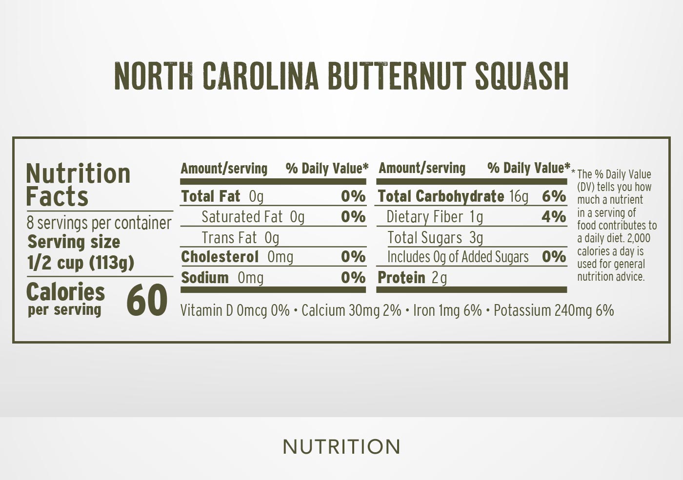 North Carolina Butternut Squash