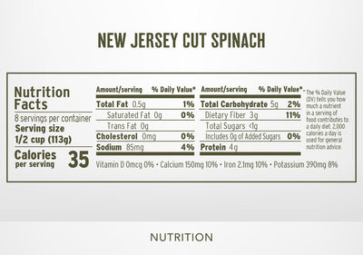 New Jersey Cut Spinach